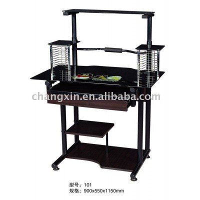 MDF modern glass metal computer desks CX-CD-101